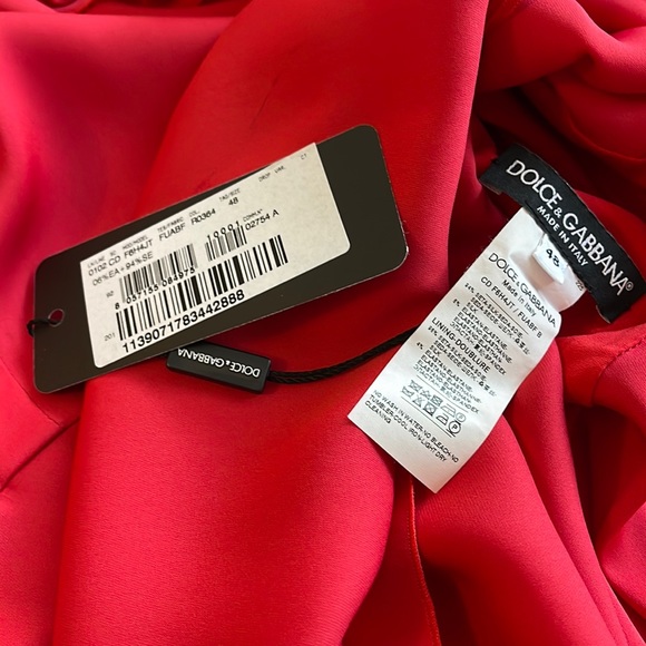 Dolce & Gabbana silk ruffles midi dress - Picture 7 of 14